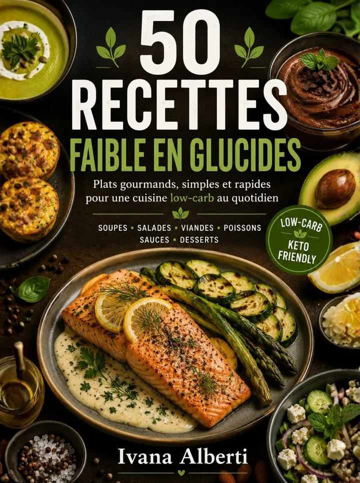 50 RECETTES POUR RÉGIME FAIBLE EN GLUCIDES